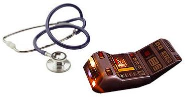 Image of a stethoscope and tricorder
